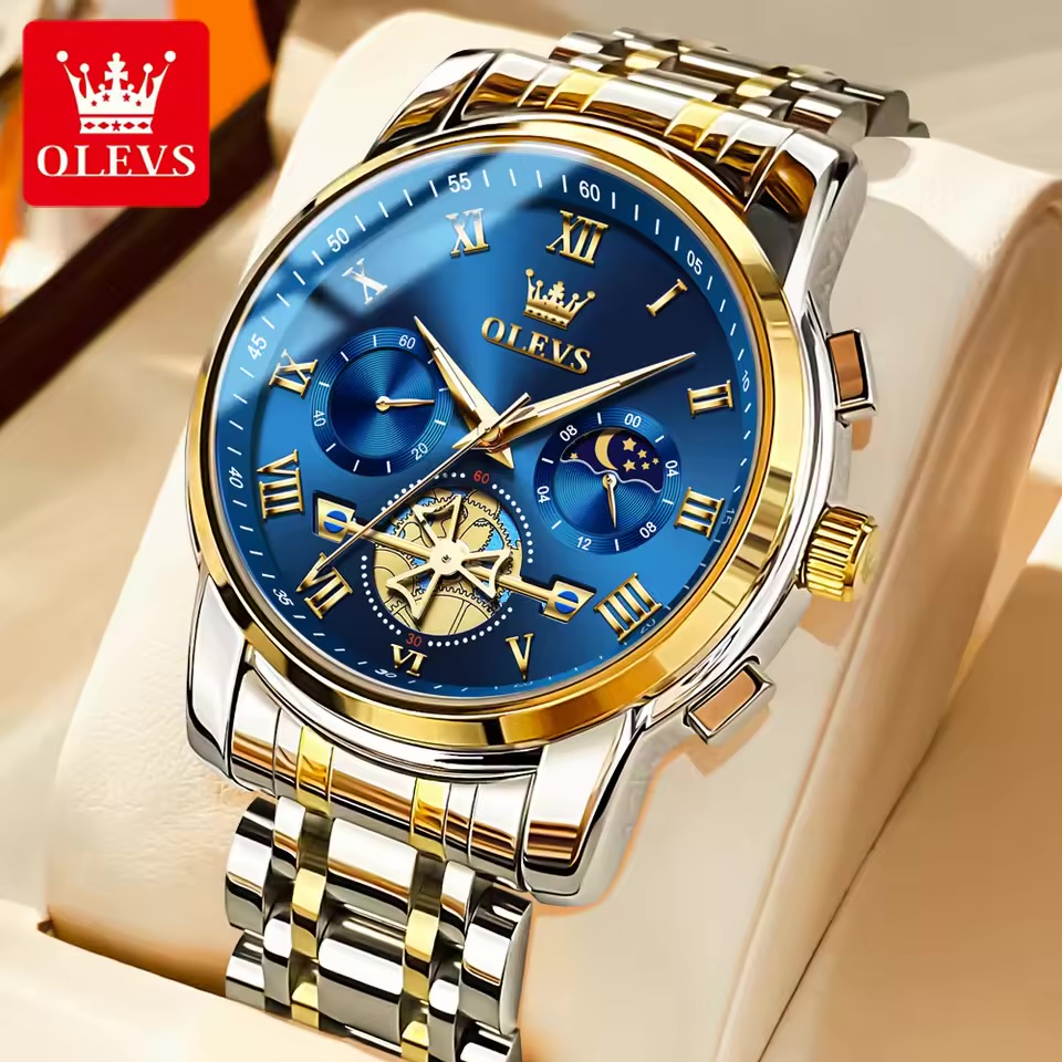 OLEVS brand men's multifunctional moon phase watch men's watch 2859